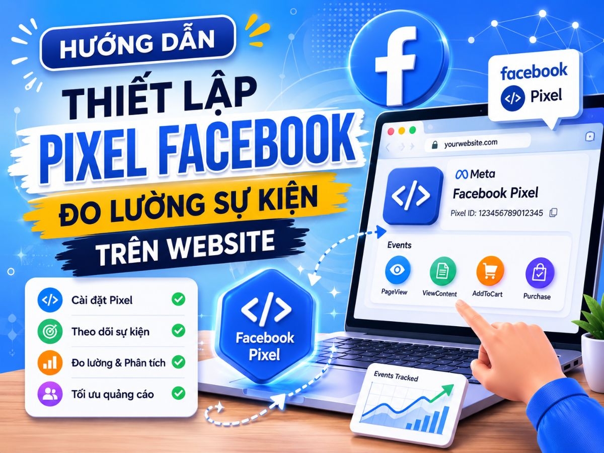 Hướng dẫn thiết lập Pixel Facebook đo lường sự kiện trên website