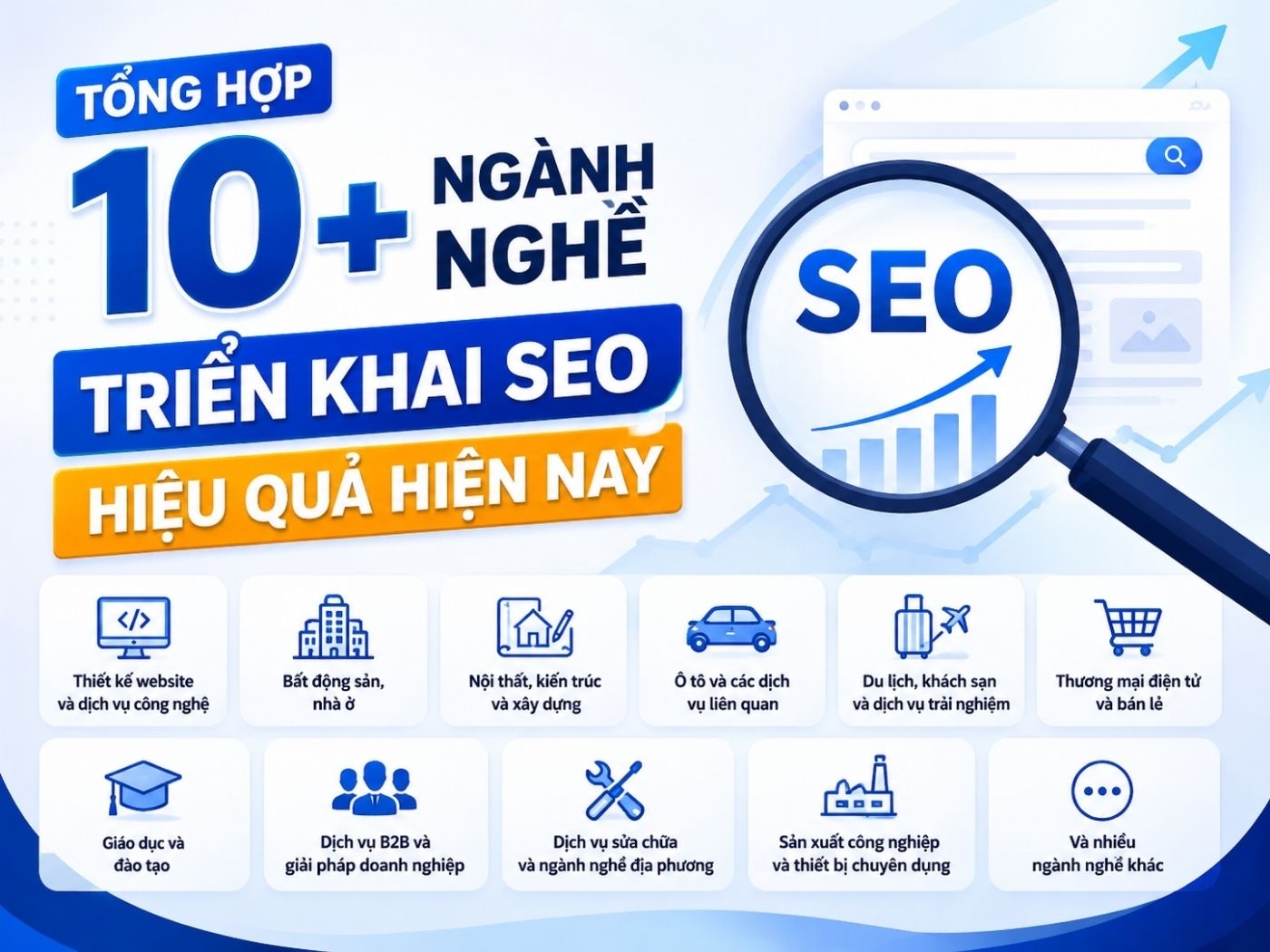 Tổng hợp 10+ ngành nghề triển khai SEO hiệu quả hiện nay
