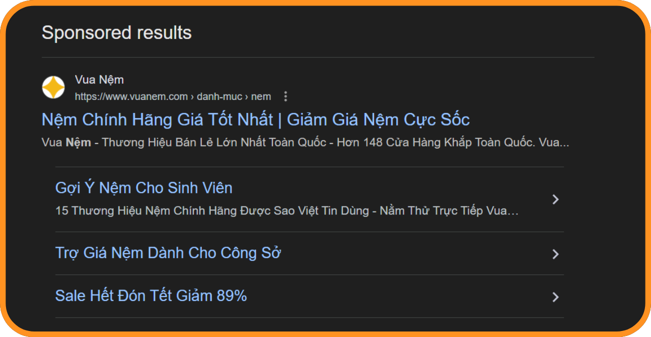 Chạy Google  Ads cho cửa hàng nệm