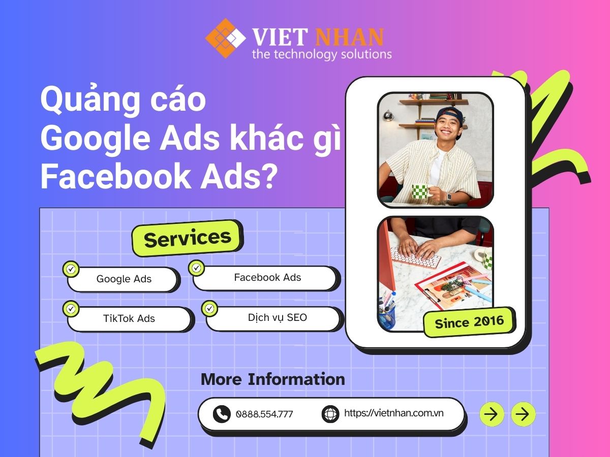 Quảng cáo Google Ads khác gì Facebook Ads? Giải thích chi tiết