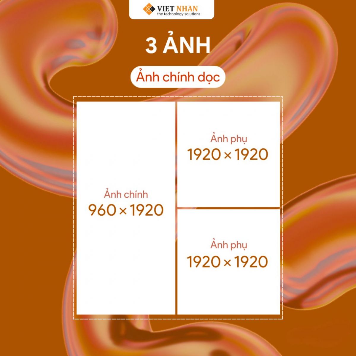 Kích thước bài đăng Facebook 3 ảnh (Ảnh chính dọc)