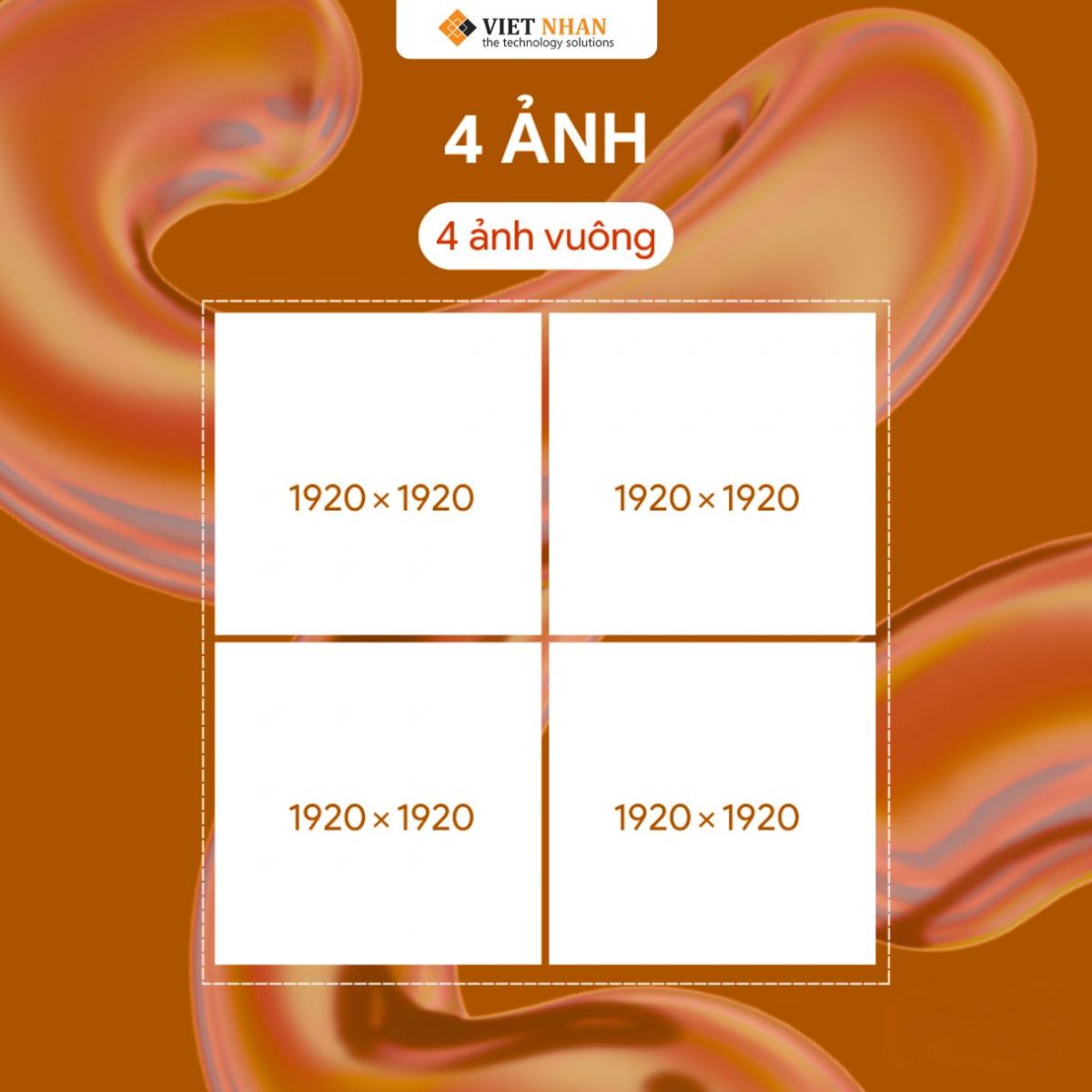 Kích thước bài đăng Facebook 4 ảnh (4 ảnh vuông)