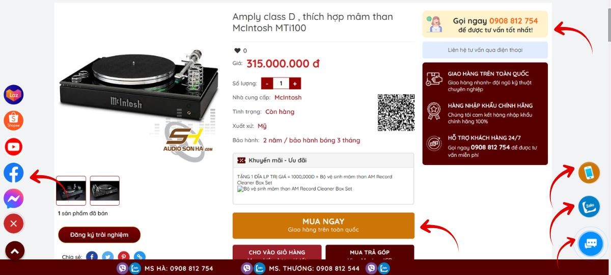 Bước 3: Thao tác vào các sự kiện đã thiết lập