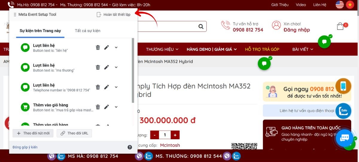 Bước 7: Hoàn tất thiết lập